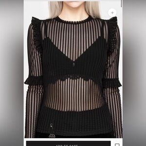 Disturbia Mourning Ruffle Top
